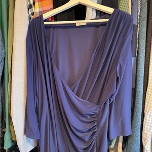 Kiyonna Purple Faux Wrap Top